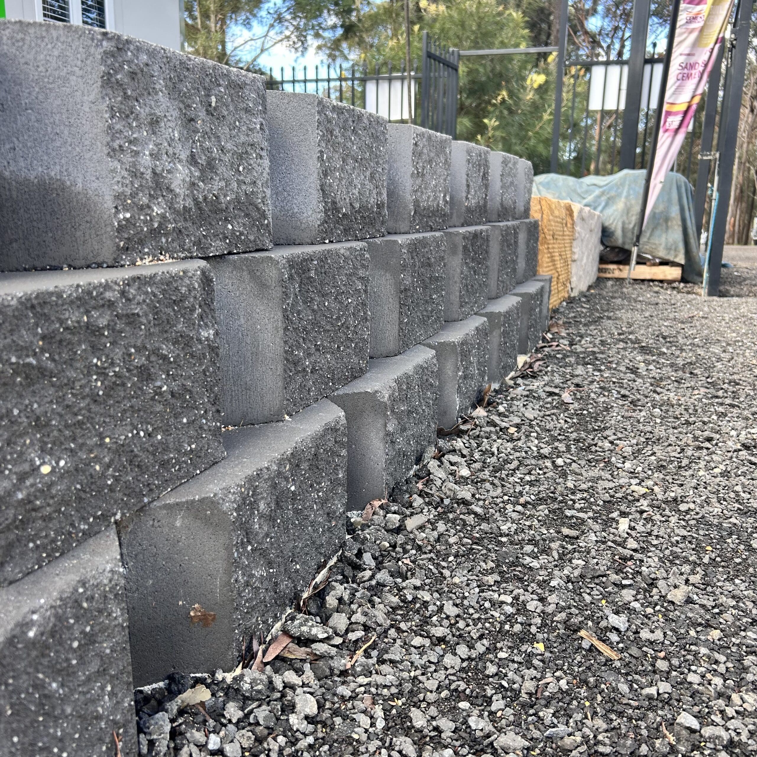 Retaining Blocks Charcoal